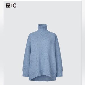 Uniqlo C Women's Light Blue Soft Knit Turtleneck Sweater